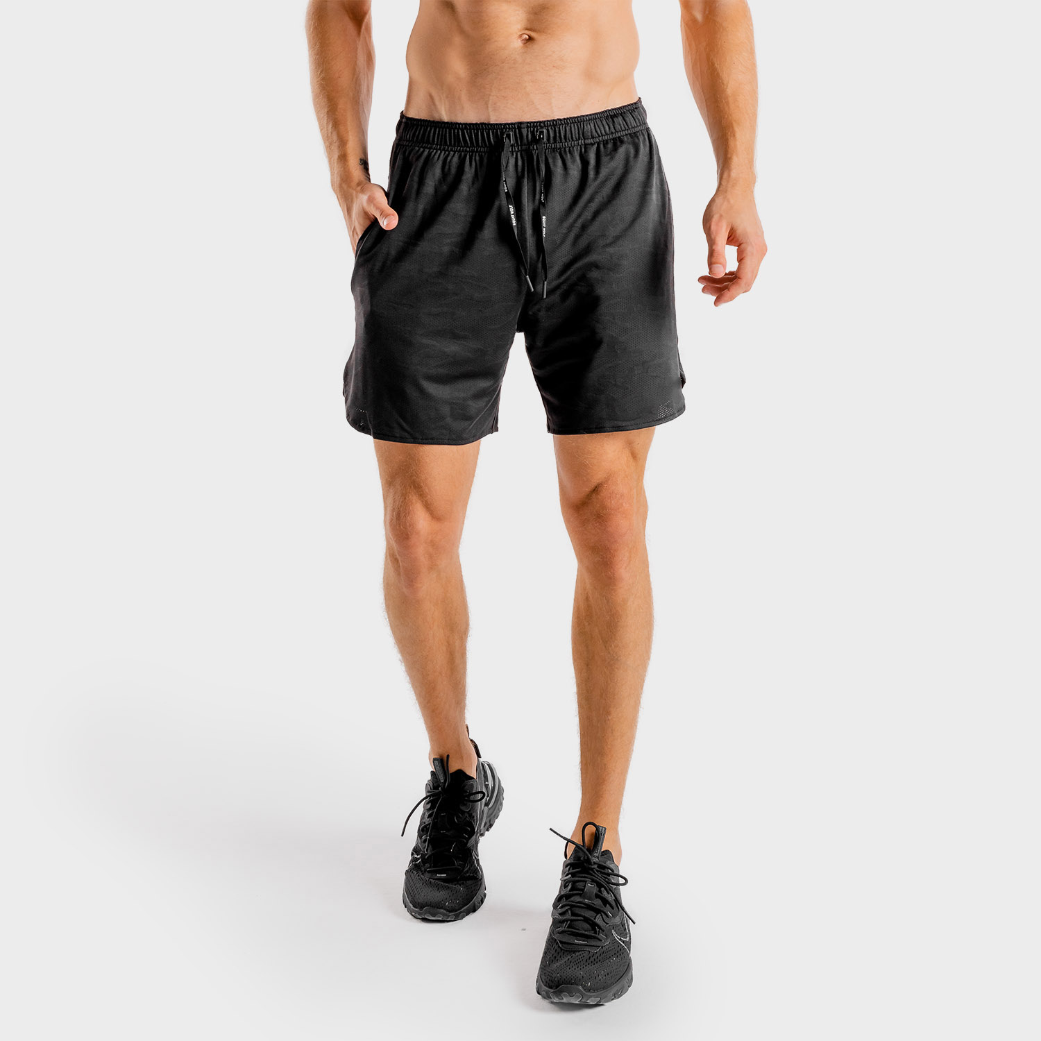custom double solid color shorts for summer men's fitness exercise training quick-dry jogging shorts
