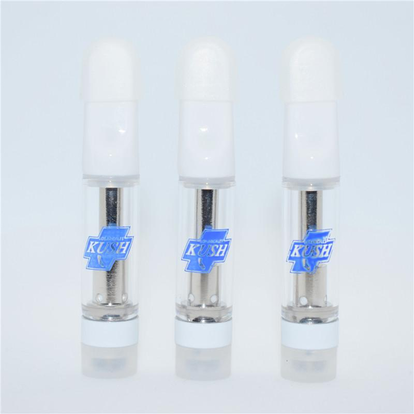 LA Kush Atomizers CBD Vape Cartridges Packaging Empty Vapes Carts 0.8ml 1ml Ceramic Coil