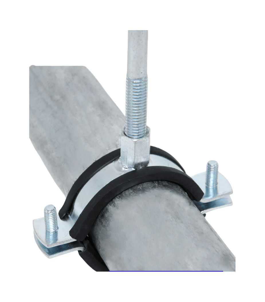 Heavy-duty Pipe clamp Rubber Lined Lined Hot Dip Galvanized Universal Clips Clamp For Mounting Pipes Clamptube Tube clamp