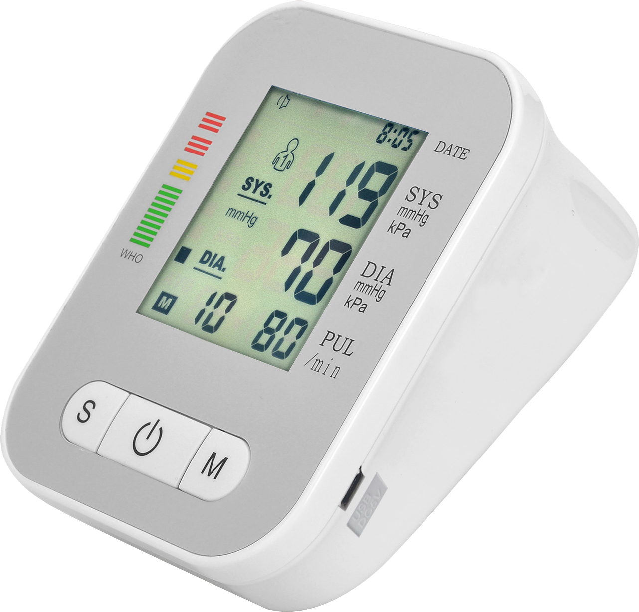 In stock English Taking Digital Blood Pressure Monitor Intelligent Arm-Type Blood Pressure meter BPG sphygmomanometer RAK289