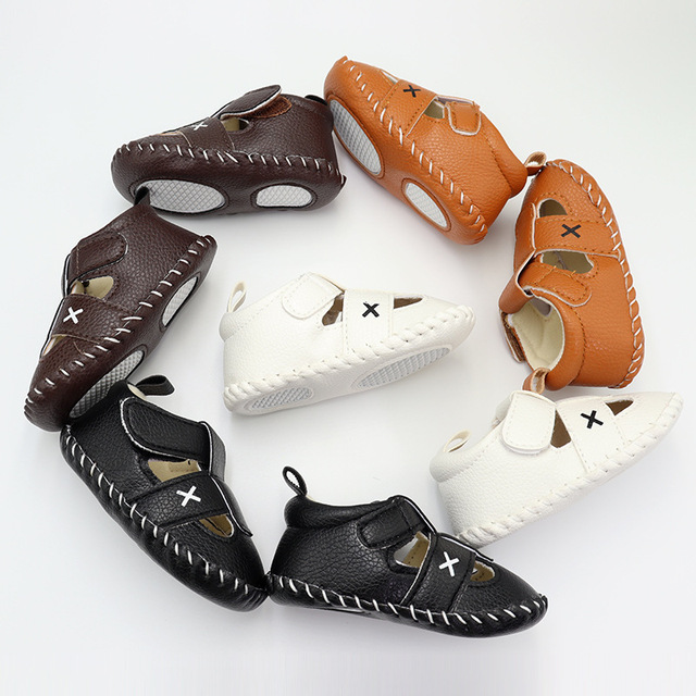 Children's Sandals New kid summer soft bottom leather baby shoes princess shoes baby toddler Park shoes
