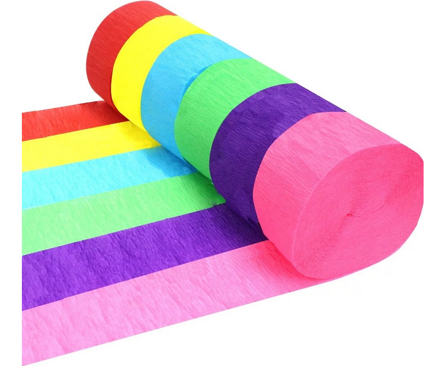 Colors Factory sell Wholesale Colorful Magic Tissue Crepe Paper Confetti Thrown Streamers