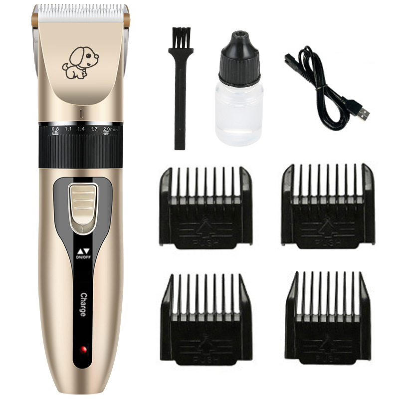 New electronic rechargeable pet hair cutter scissors set pet grooming and trimmer for dogs