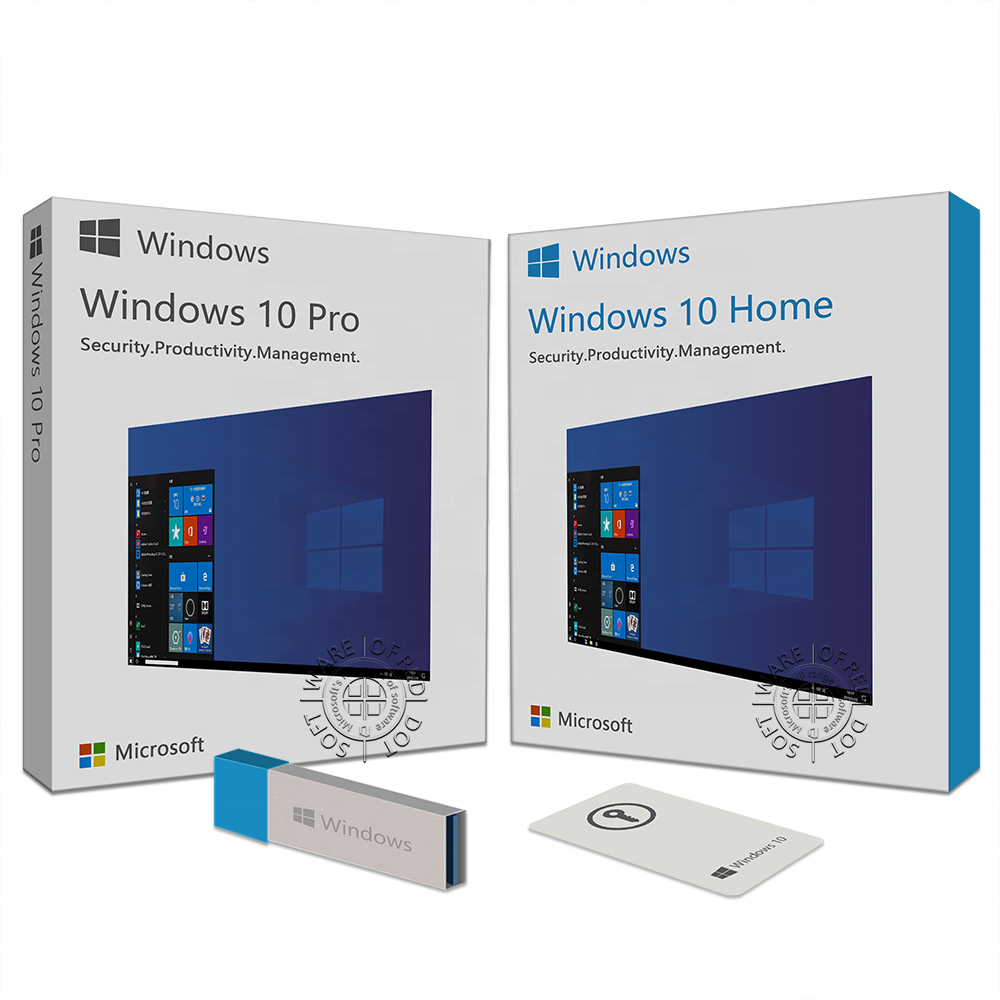 Windows 10 Pro ключ USB Розничная коробка oem coa Доставка по электронной почте Глобальная лицензия онлайн активации цифровое Подлинное программное обеспечение для системы
