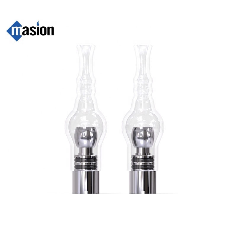 Glass with pure metal Dry Herb & WAX pen atomizer Glass Wax Atomizer dry herb pen vaporizer
