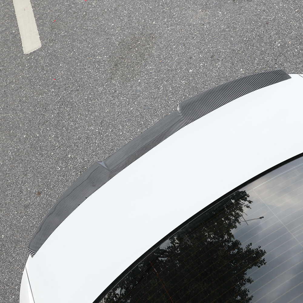 TPU Rear Trunk Spoiler Universal Car Tail Wing Glossy Carbon Fiber Decoration Spoiler