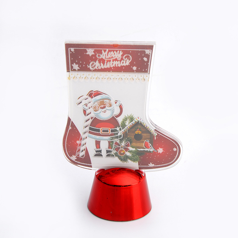 Custom 3D Night Light Acrylic Boots LED Christmas Decoration Light For Party Home Decoration
