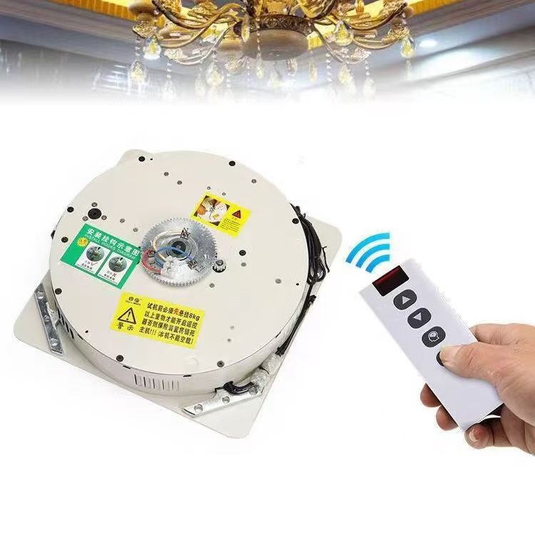 220V 7m 6m High Ceiling Lifter electric winch chandelier lift large lamp motor electric chandelier lift
