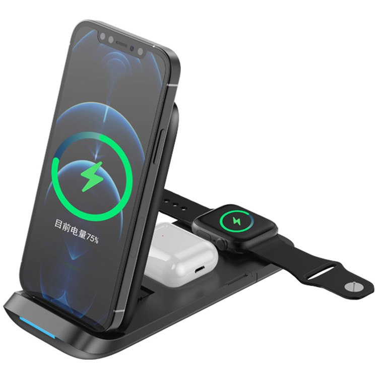 New Fast Charging Holder Phone And Smart Watch 3 In 1 Magnetic Phone Wireless Charger