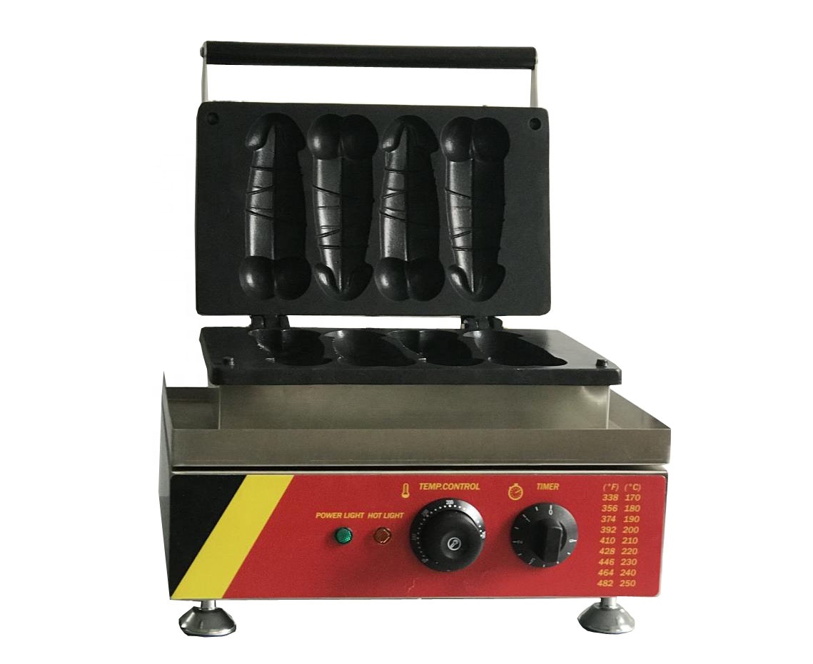 Электрический 110v или 220v наивысшего качества, 4 шт/пластины человек пенис в форме вафельница большие машина вафли/хот-дог палочки