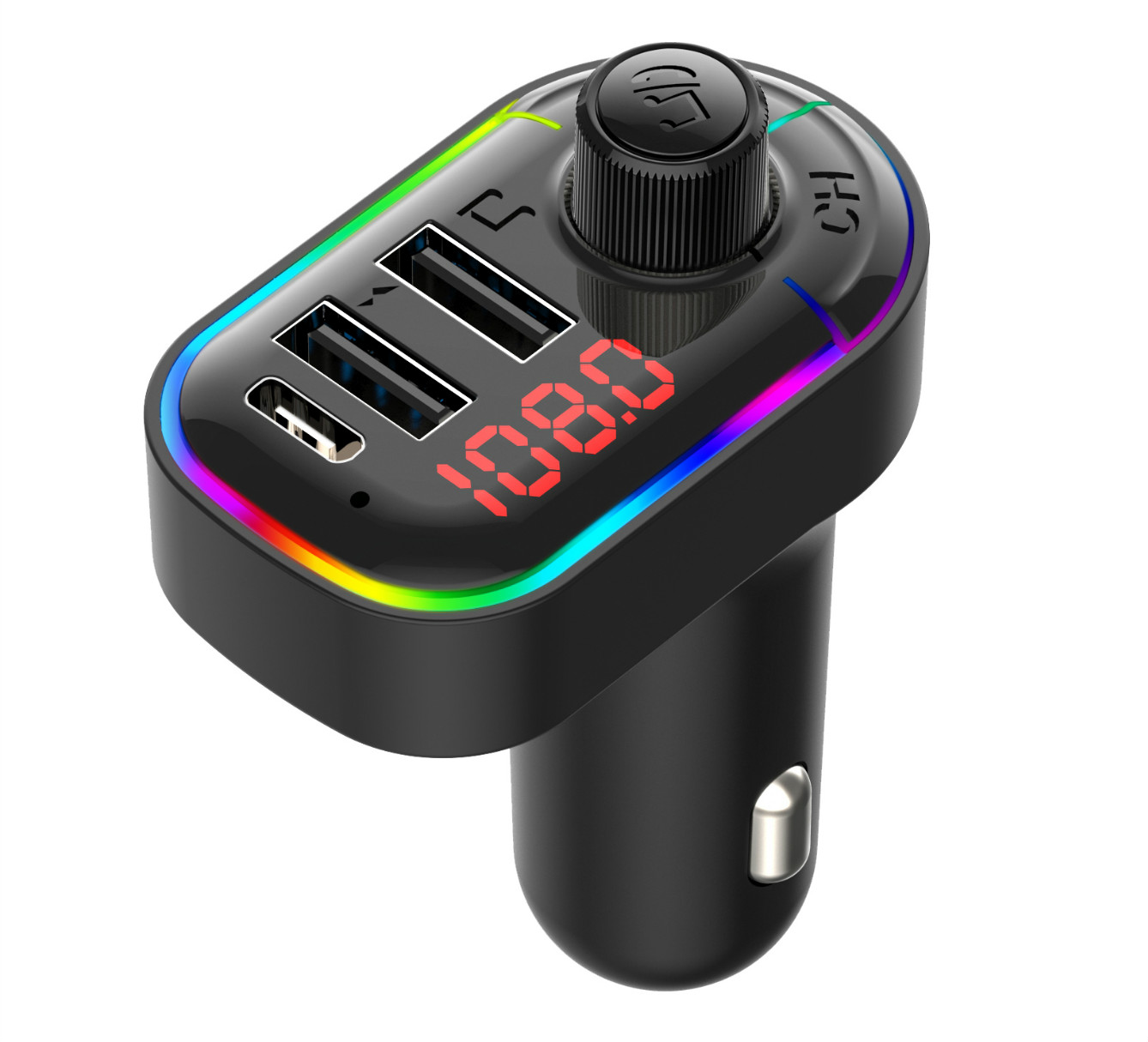 Автомобильное зарядное устройство Bluetooth 5,0 адаптер fm-передатчик беспроводной аудио приемник зарядное устройство для мобильного телефона Автомобильный MP3-плеер