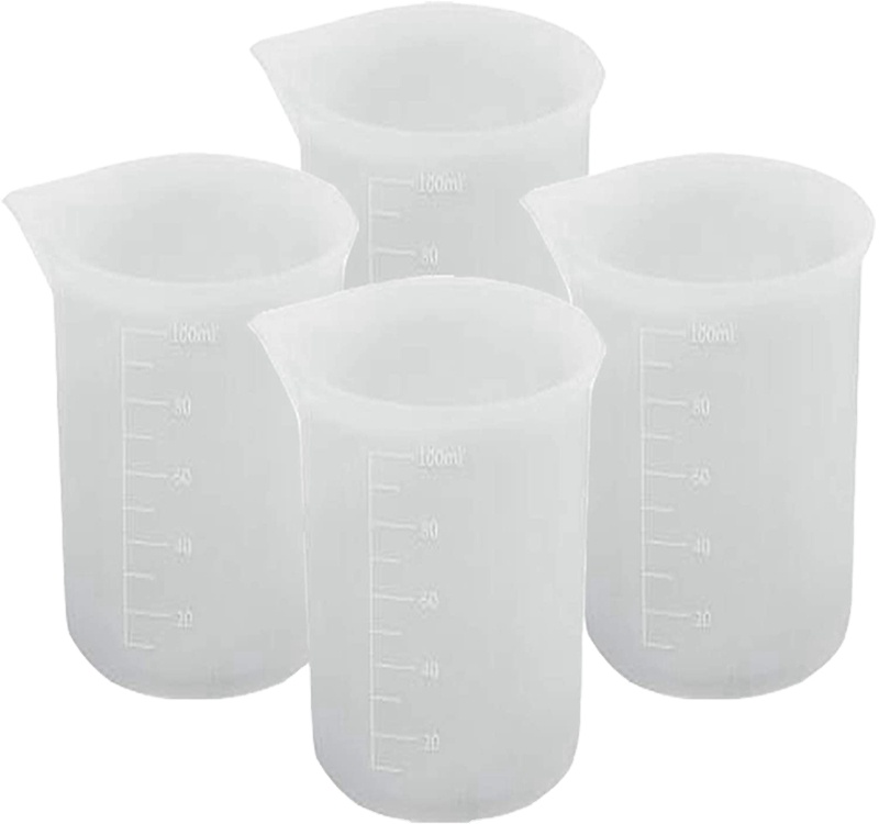 DIY Resin Glue Tools Cup 100 ml Silicone Measuring Cup for Making Handmade Craft Nonstick Silicone Mixing Cups
