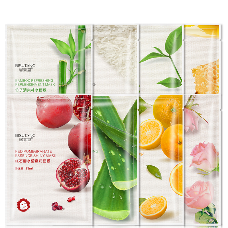 Private Label Organic Fruit Extract Moisturizing Facial Mask Oil Control Blackhead Remover Vitamin C Sheet Face Mask