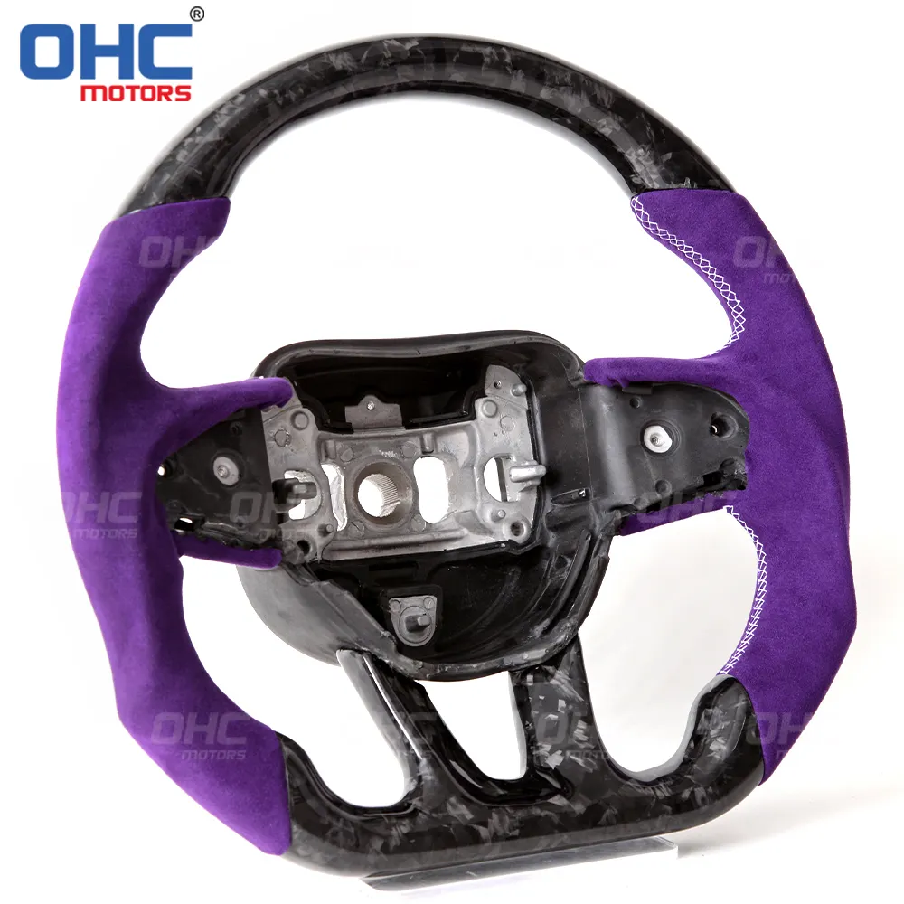 OHC motors wholesale purple color for alcantara for dodge charger custom steering wheels