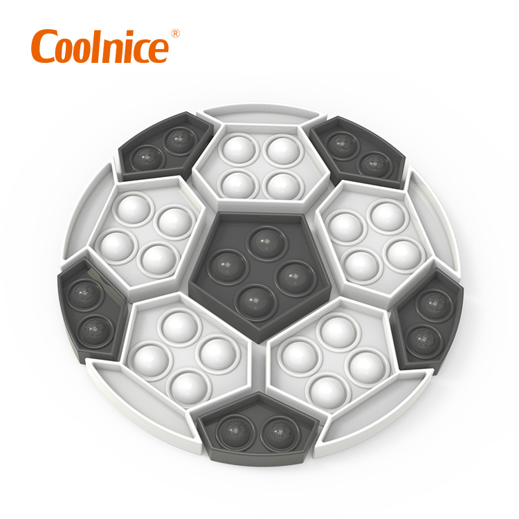 Autism Special Needs Silicone Stress Reliever Toys Push Pop Simple Squeeze Sensory Football Fidget Toy For Kids