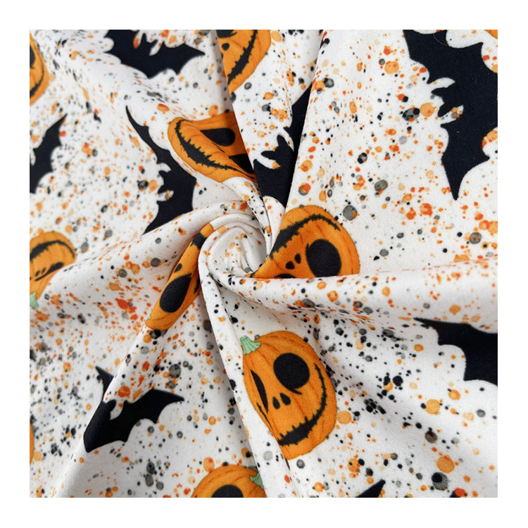 Custom Designer Prints No MOQ Double Brushed Poly Stretch Knitted DBP Fabric High Count