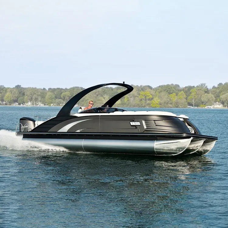 Kinocean Aluminum Luxury FiberGlass Party Fishing Pontoon Boat