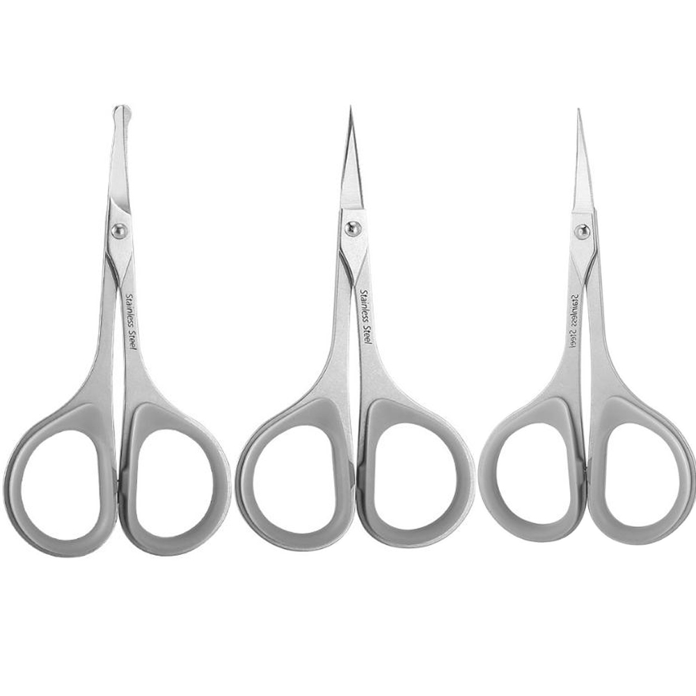 Amazon Hot Sell Professional Stainless Steel Straight Eyebrow Scissors Grooming Scissors Nail Manicure