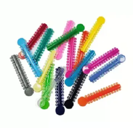 40 pcs/ bag Dental Products High Strength Elasticity Rubber Bands Orthodontic Colorful Elastic Ligature Tie