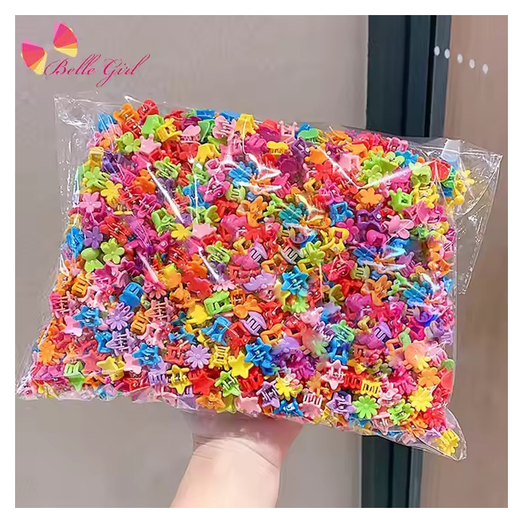 BELLEWORLD wholesale Hairpin 50pcs fashion cute baby girls hair clips kids candy rabbit mini flower claw clips clip di capelli