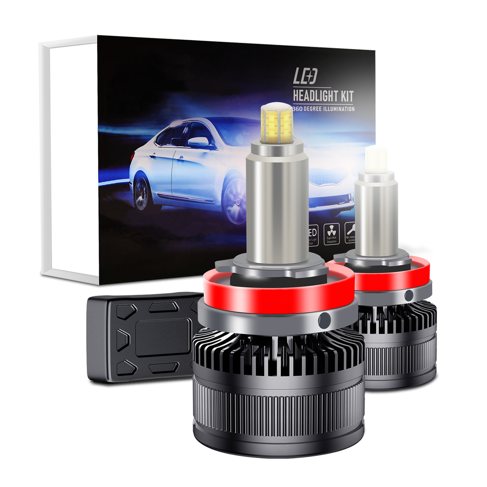 2021 high quality led lights h7 led 80w 360 20000lm H11 led fog light 9005 9006 auto h7 led headlights auto lighting system