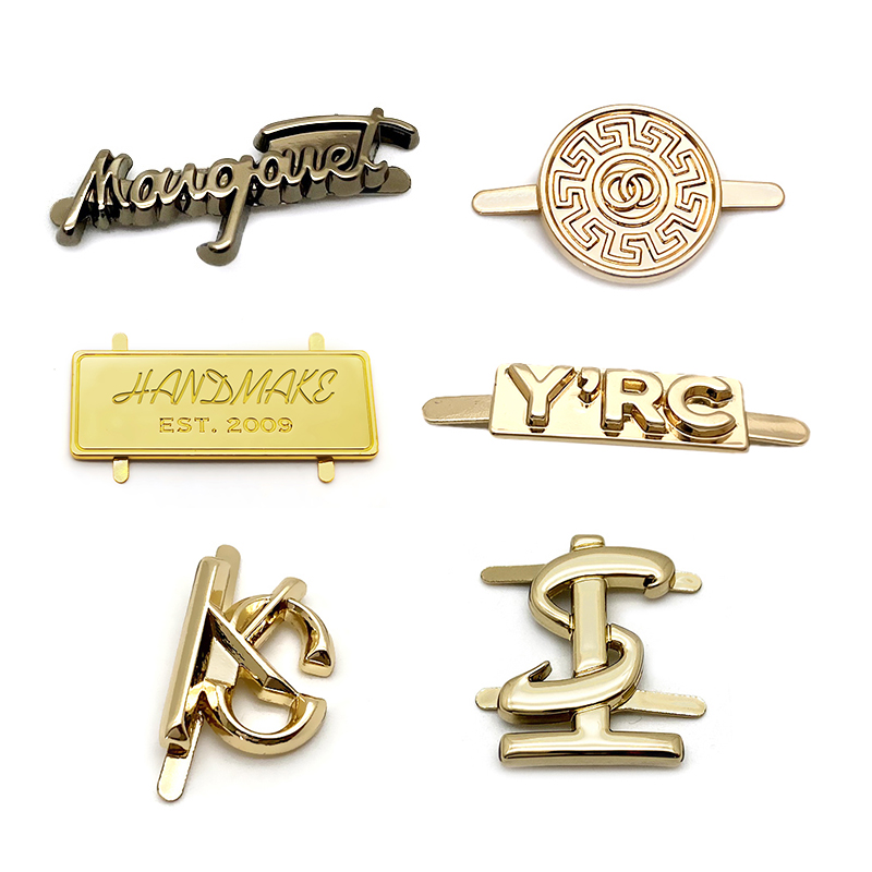 Bag Luggage Accessories Custom Brand Name Metal Handbag Logo Maker Luggage Metal Logo Label for Bag