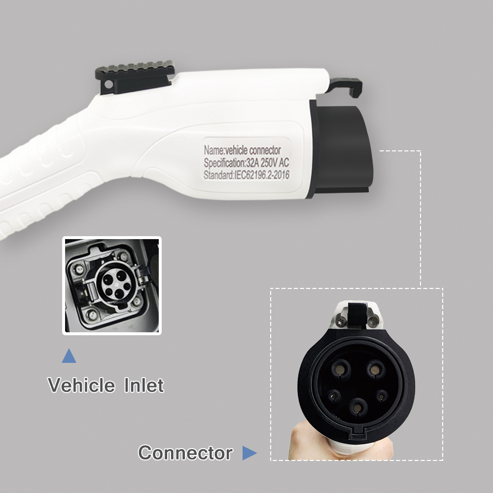 Duosida тип 1 ev зарядный штекер 40A для EV разъема SAE J1772 16a 32a 40A 50A ev зарядный штекер