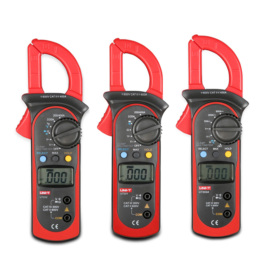 UT201 + 400-600A AC/DC Цифровые токоизмерительные клещи с коррекцией мультиметр Цифровые токоизмерительные клещи переменного тока Dc зажим тестер мультиметр