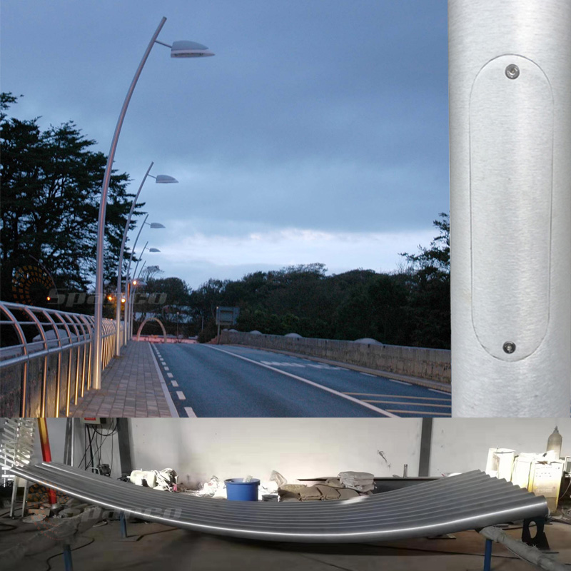 Sparco customized aluminium single arm tanzania street lamp pole