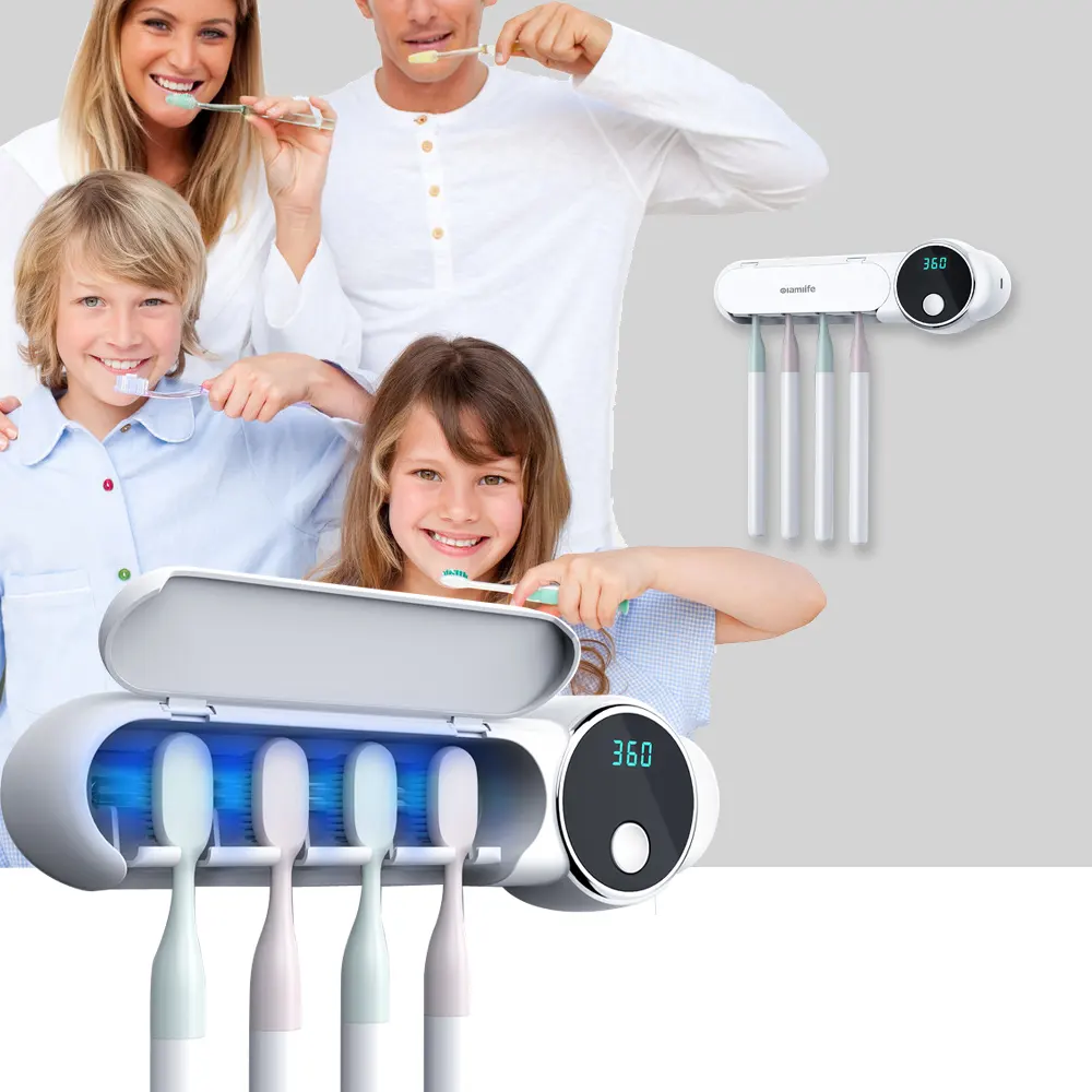 Esterilizador de Cepillo de Dientes Bathroom Sets Toothbrushes Holder UV Sterilizer