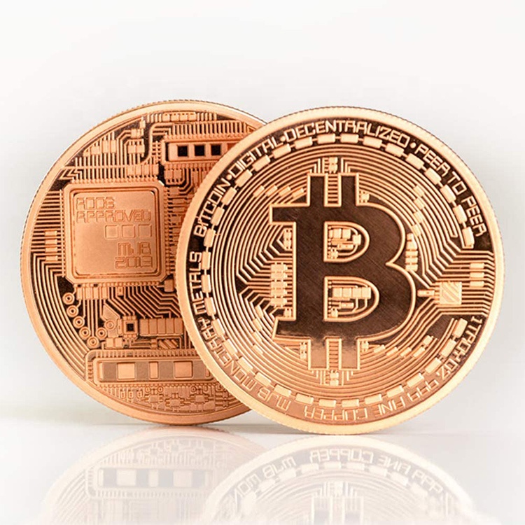 Позолоченные биткоины с серебряным покрытием, коллекционные криптовалюты, гравированные криптовалюты