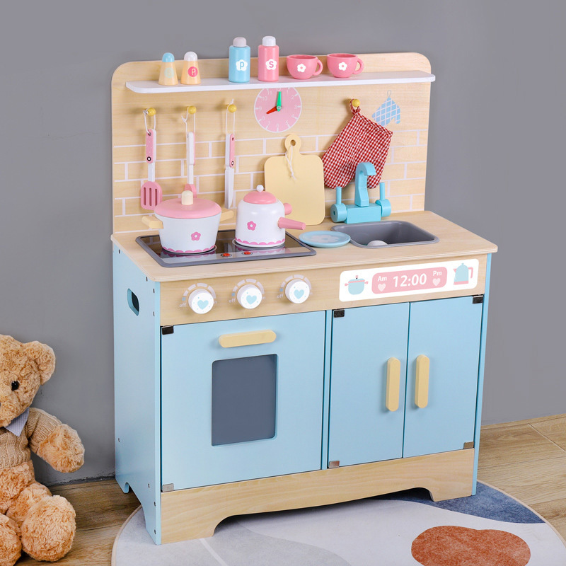 Custom Children's Simulation Play House Set Wooden Child Boy Girl Variety Kitchen