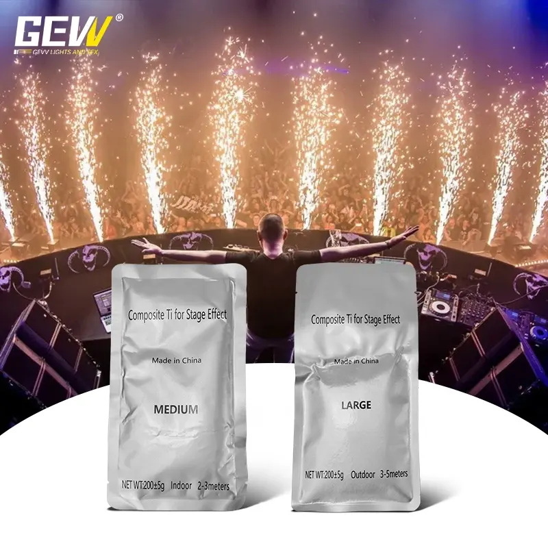 GEVV cold Fireworks Sparkler 200g Indoor Outdoor titanium ti Powder for Cold Spark Machine