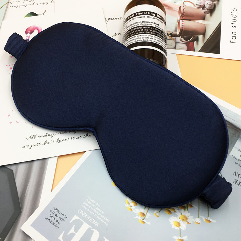 High quality anti-wrinkle 100% soft real silk eye mask travel sleeping blindfold hotel protect eye shade cover mask