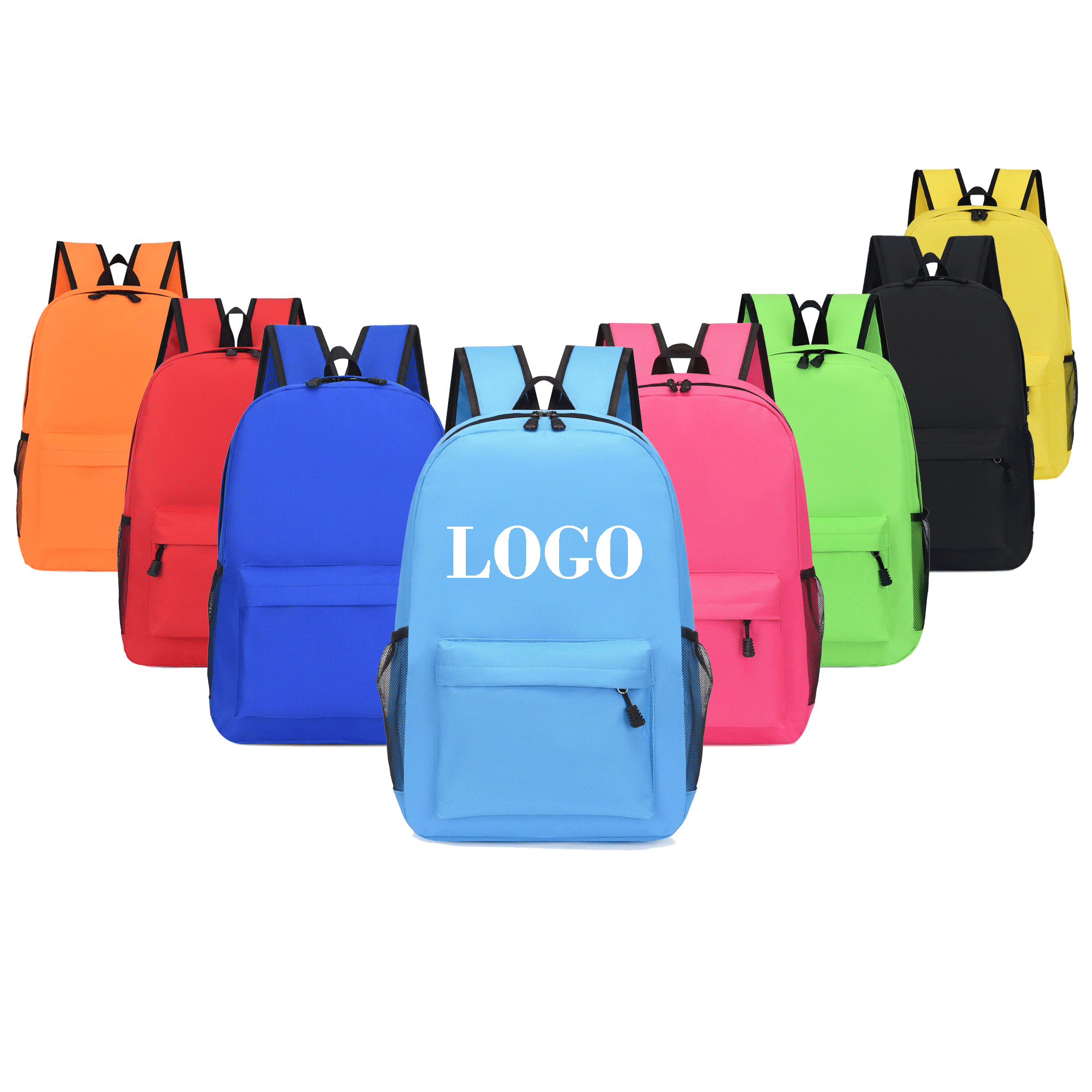 Wholesale printed logo colorful sublimation children kid backpack girls primary and secondary school bags