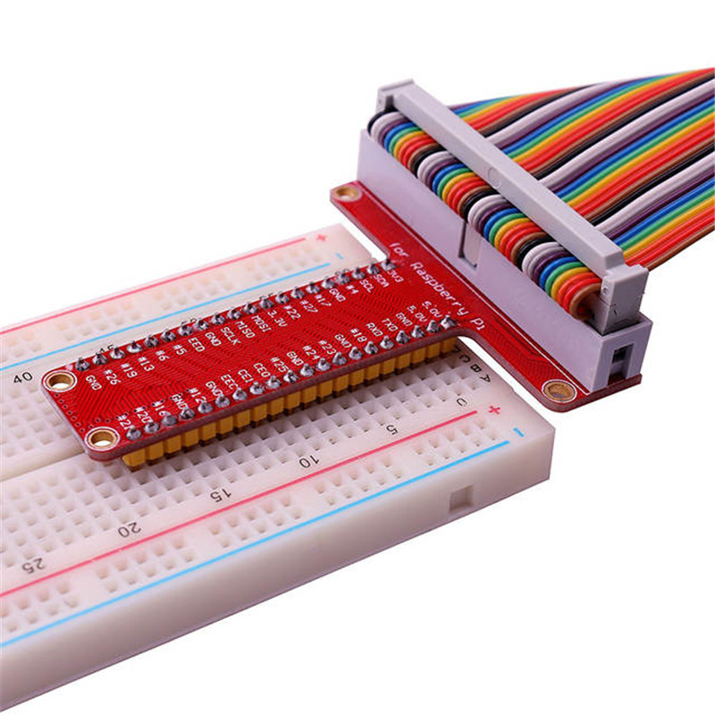 T Форма 26 булавки GPIO Плата расширения для Raspberry Pi 3, 2 Модель B и RPi 1 Модель B +, с ленточным кабелем