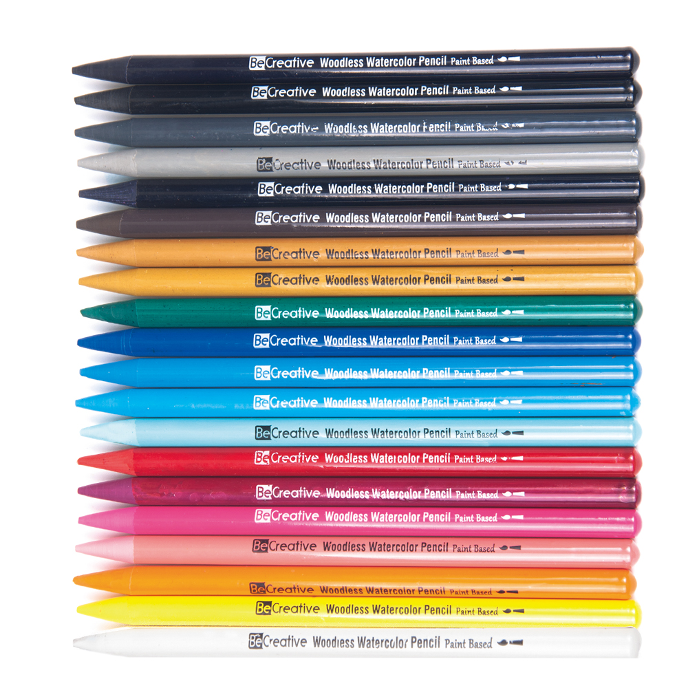 watercolor woodless colored pencil set with watersoluble lead 40 colors
