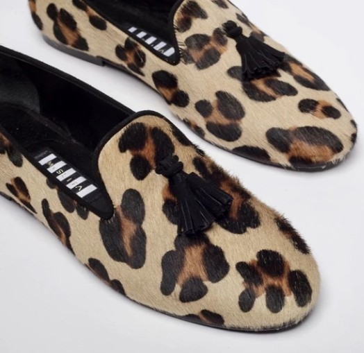 Factory High Quality Wholesale Leopard Printed Soft Comfortable Round Toe tassel trim Shoes Ladies Pumps Ballet Flats