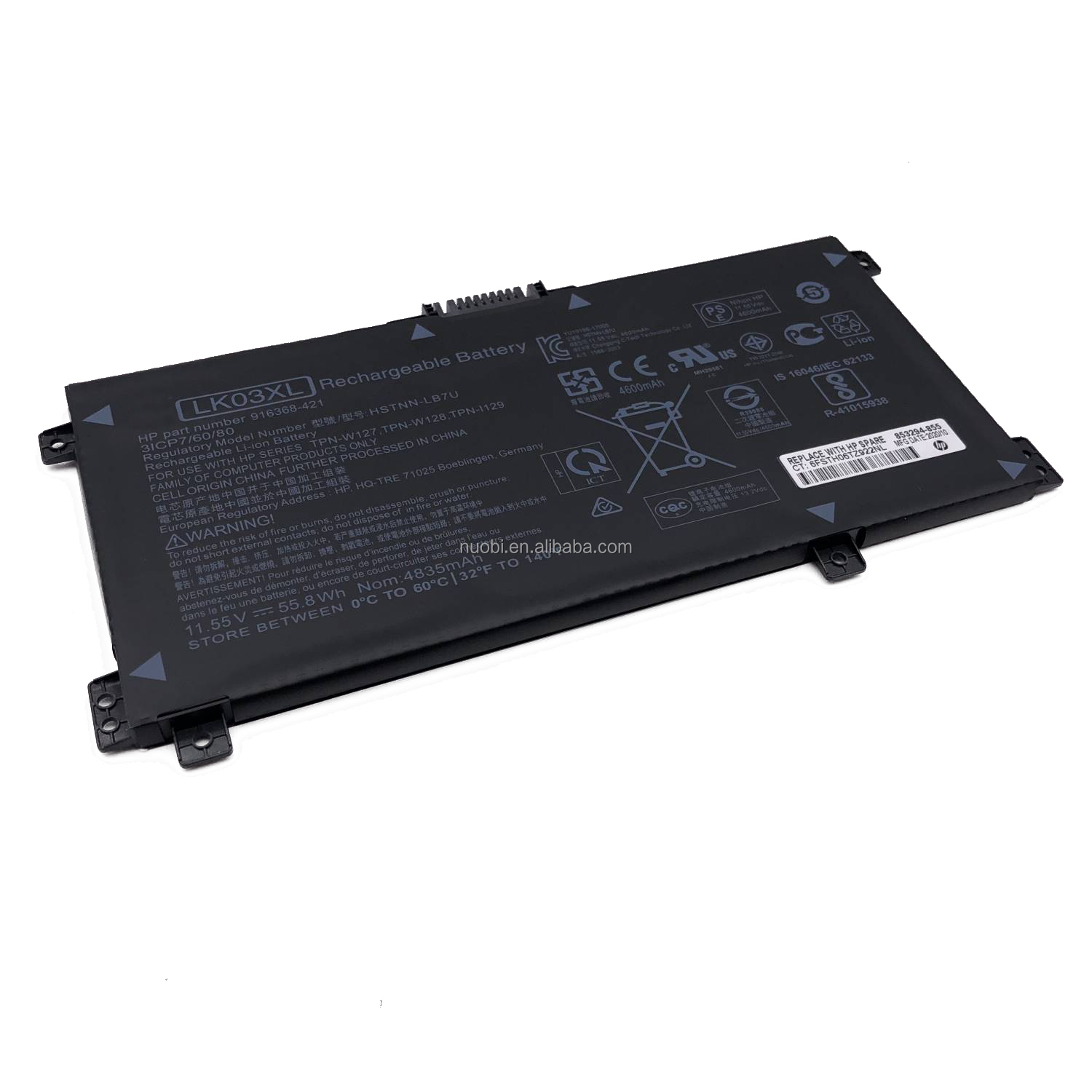 Nuobi завод ноутбук батарея 11,55 V 55.8wh LK03XL ноутбук батарея forhpenvy X360 15-BP110NF 15-BQ102NB 2SL63PA