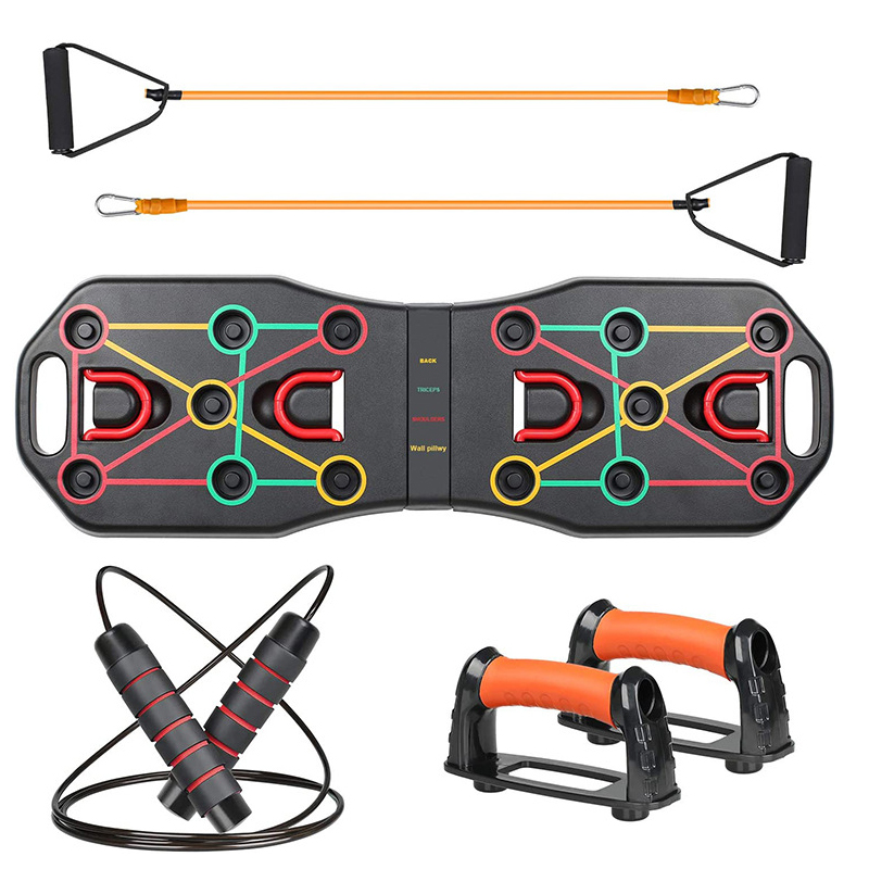 Push Up Board System With Resistance Bands Workout Push up Stands Multifunction Body Shaping Exercise Tools Push Up Training