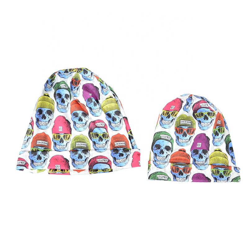 Latest Design baby Girl Halloween beanie skull print hat for little kids boutique accessories