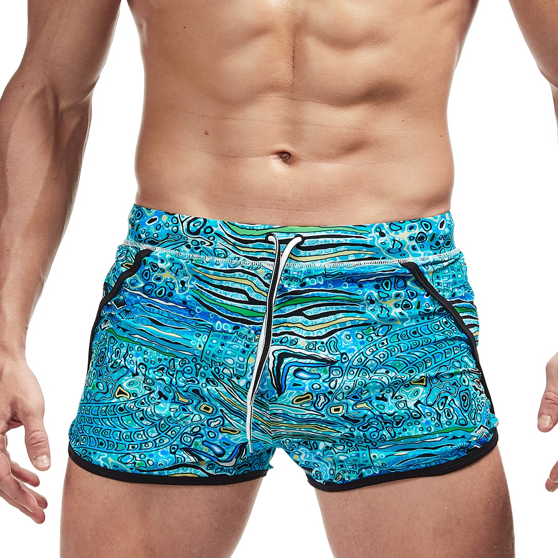 2021 New Digital Printing Lining Liner Ranger Panties Sexy Beach Board Booty Short Shorts for Men
