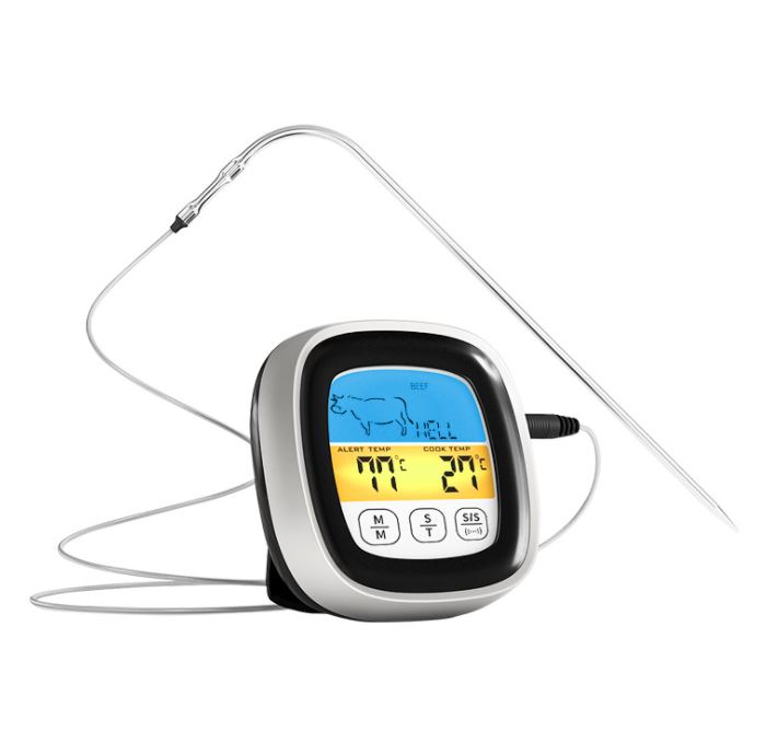 Digital Meat Thermometer Smoker Candy Food BBQ Cooking Thermometer with Smart Kitchen Timer