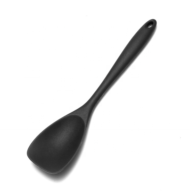 Non-stick Heat Resistant Black Single Salad Spoon Silicon Cooking Tool Set Kitchenware Silicone Kitchen Tools