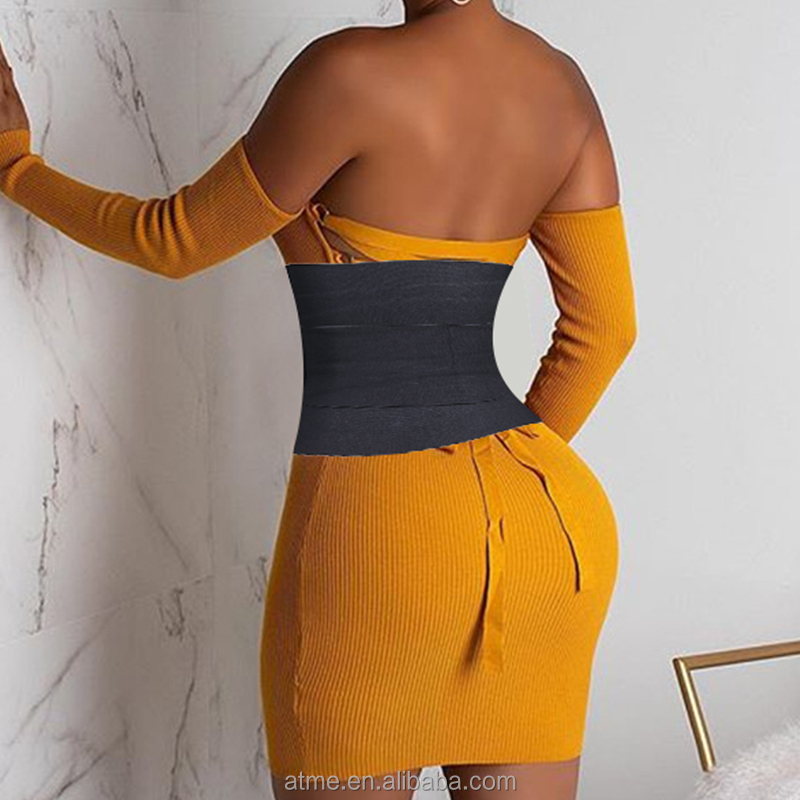 Attme Wholesale OEM Women body Shape wear Tummy belt Fitness Waist Trainer Belt Stretched Waist Trainer Bandage