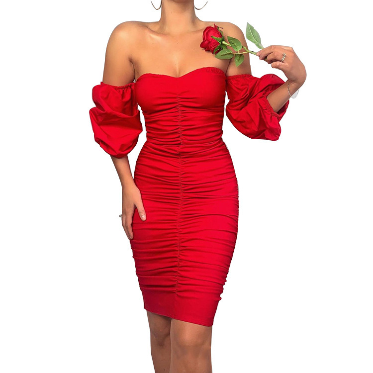 Onepiece Women Fashion Bandage Sexy Fat Long Casual Sleeve Short Evening Best Selling Monsoon Women Classy Maxi Dresses