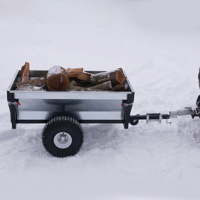 800lbs ATV опрокидной поли садовый прицеп ручные тележки газон трактор прицеп