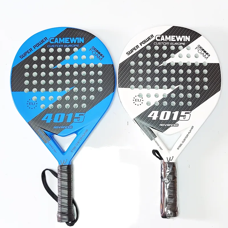 diamond/teardrop/round shape custom logo light weight high quality pro fiberglass carbon 3k 12k 18k padel racket