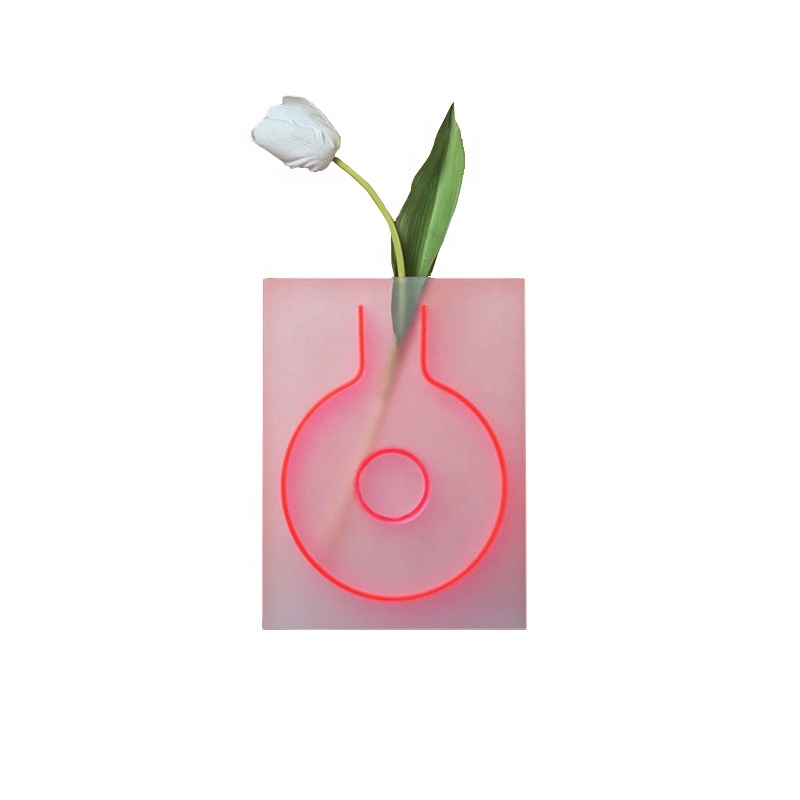 TY new custom Nordic style acrylic vase home wedding decoration acrylic tabletop vase