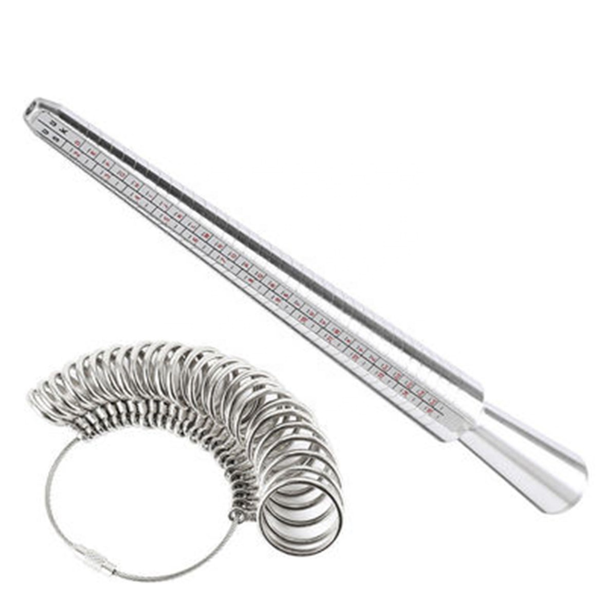 UK US Ring Rod Aluminum Rod Size Ring Measuring Rod Four Purpose Ring Stick Ruler